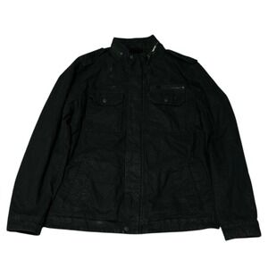 Levis Jacket Mens Medium Black Sherpa Lined Trucker Denim Jean Outdoor Utility